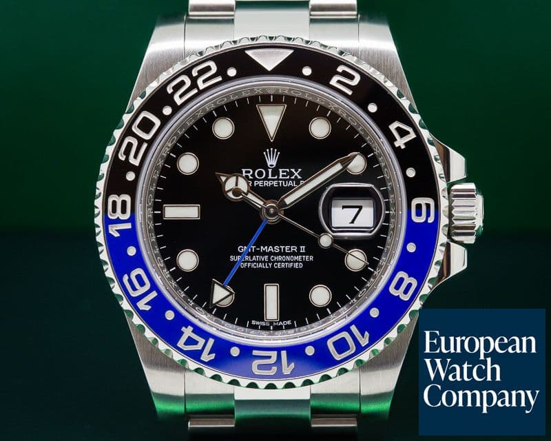 Image of Rolex BLNR GMT Master II Ceramic Black & Blue SS 