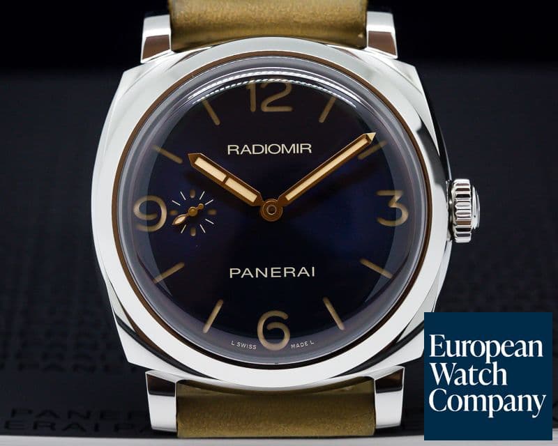 Image of Panerai Radiomir 1940 3 Days Acciaio SS 47MM Blue "Sandwich Dial" 