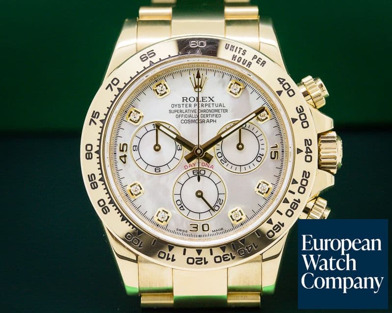 Image of Rolex Daytona Mother of Pearl Diamond Yellow Gold / Bracelet