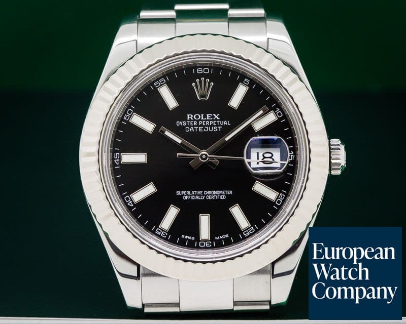 Image of Rolex Datejust II Black Stick Dial SS  