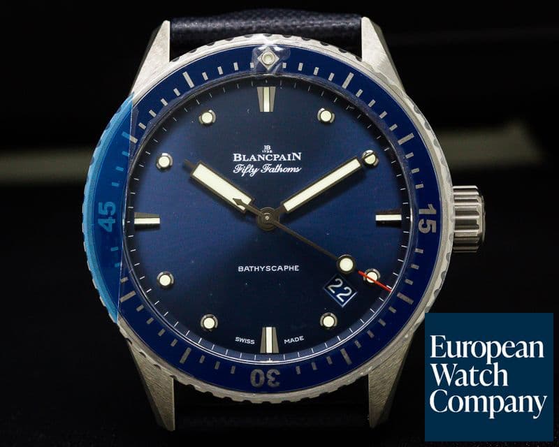 Image of Blancpain Fifty Fathoms Bathyscaphe Ceramic Blue UNWORN