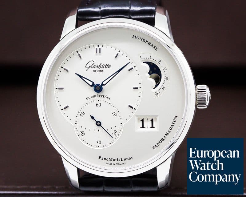 Image of Glashutte Original Panomatic Lunar SS / Leather