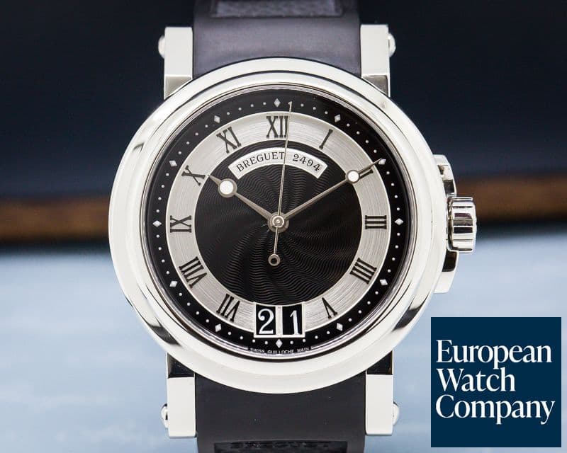 Image of Breguet Marine Big Date Black Dial SS / Rubber 