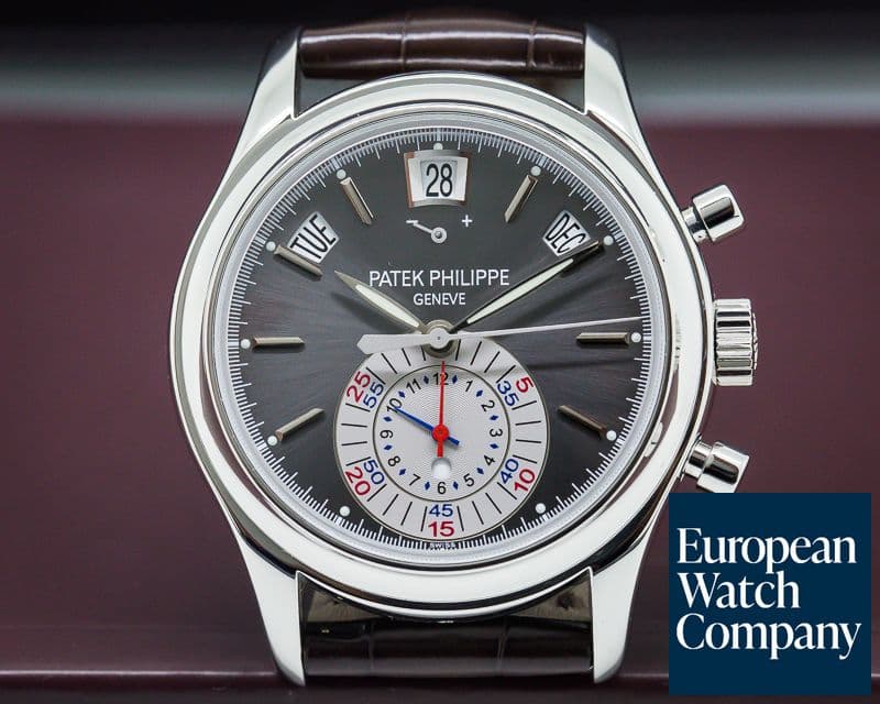 Image of Patek Philippe Annual Calendar Chronograph Platinum Grey Dial 
