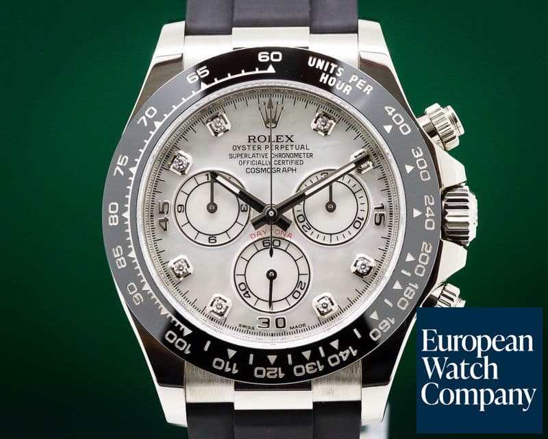 Image of Rolex Daytona 18K White Gold Mother of Pearl Dial DIAMONDS