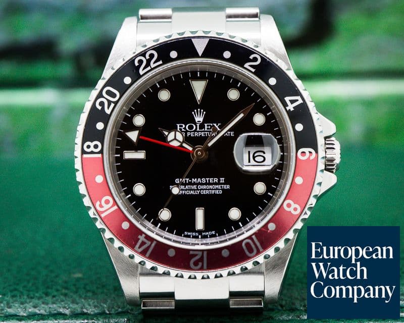 Image of Rolex GMT Master II SS Red / Black Coke "Full Set"