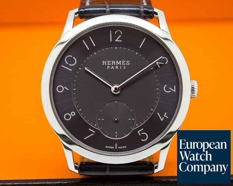 Image of Hermes Slim D Steel Grey Dial