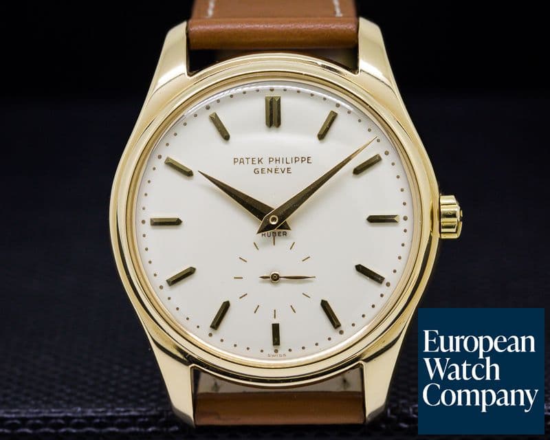 Image of Patek Philippe Vintage Calatrava Automatic Enamel Dial "HUBER SIGNED" RARE