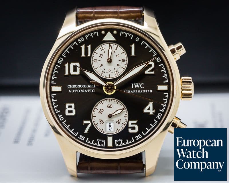 Image of IWC Pilots Chronograph Edition Antoine de Saint Exupery 18K Rose Gold