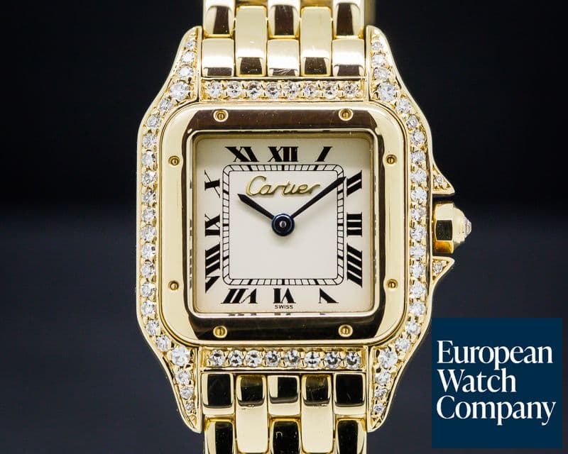 Image of Cartier Ladies Mini Panthere 18K Yellow Gold Diamond Case Quartz