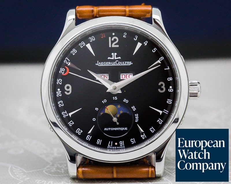 Image of Jaeger LeCoultre Master Moon SS Black Dial 