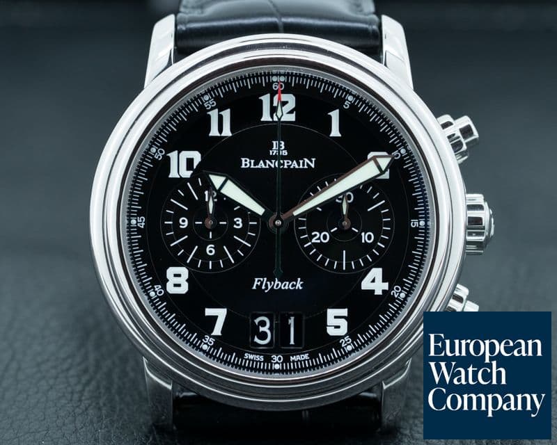Image of Blancpain Flyback Chronograph Big Date SS Black Dial 40MM