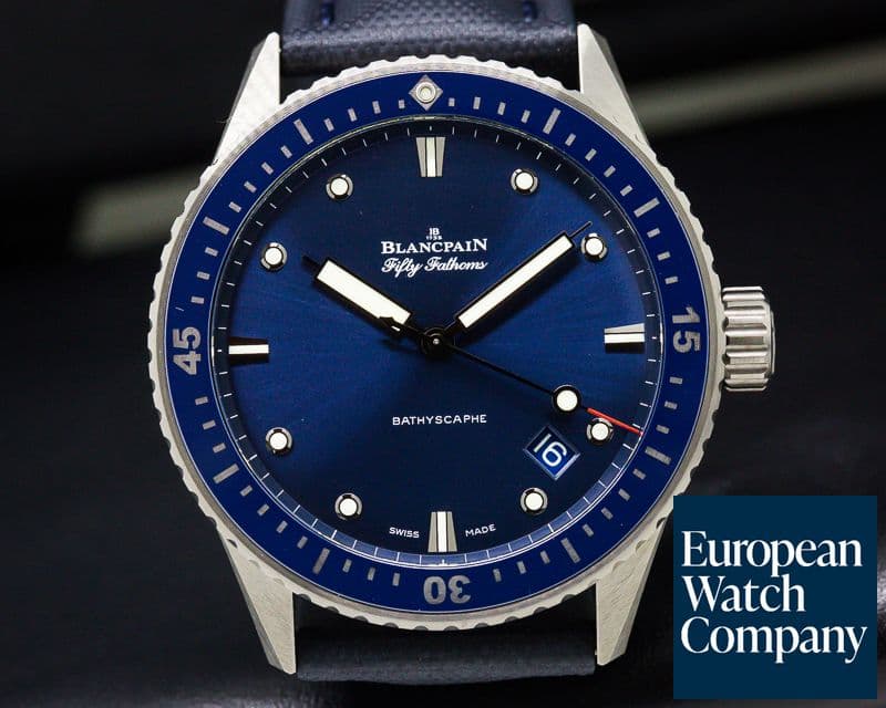 Image of Blancpain Fifty Fathoms Bathyscaphe Ceramic Blue 