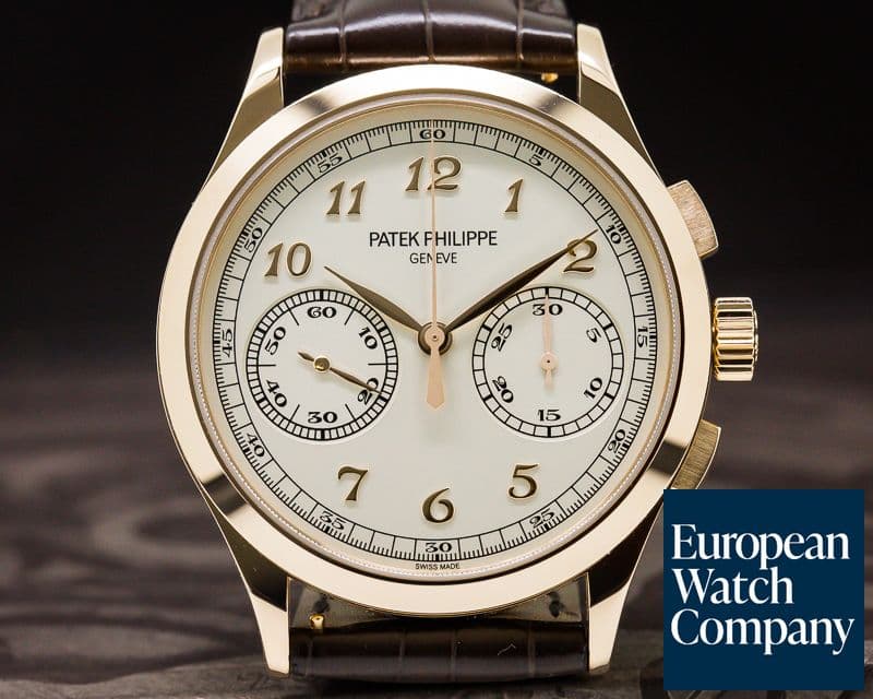 Image of Patek Philippe Chronograph 18K Rose Gold Silver Dial 