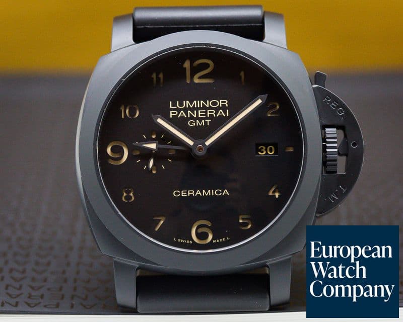 Image of Panerai Luminor 1950 3 Day GMT Black Ceramic AS NEW 