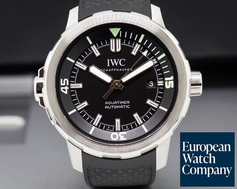 Image of IWC Aquatimer Automatic Black Dial SS / Rubber Strap