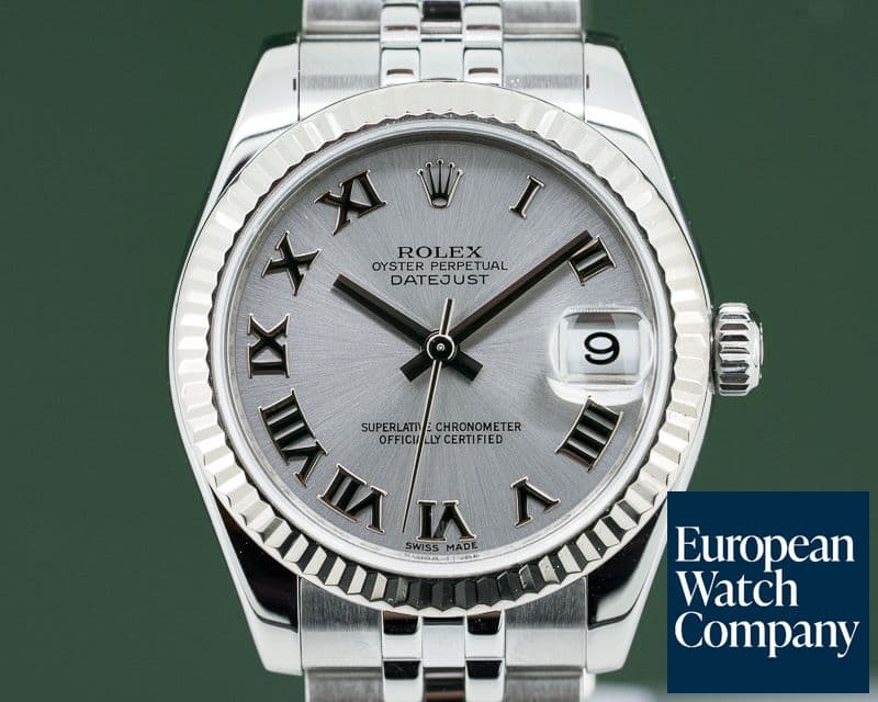 Image of Rolex Datejust Midsize Oyster Rhodium Roman Dial / Jubilee