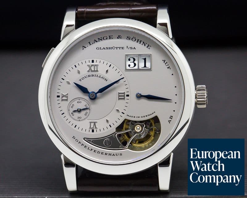 Image of A. Lange and Sohne Lange 1 Platinum Tourbillon Limited Edition BLUE HANDS 