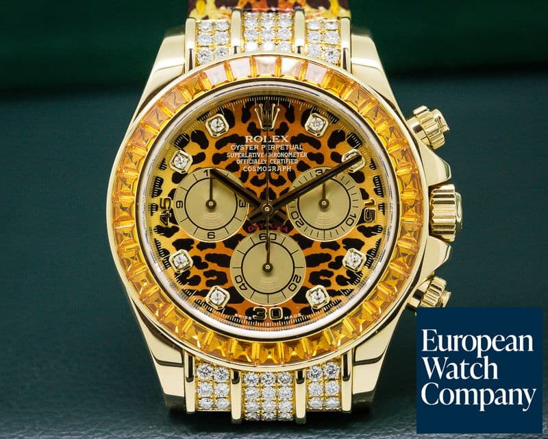Image of Rolex Cosmograph Daytona 18k Yellow Gold / Diamonds LEOPARD