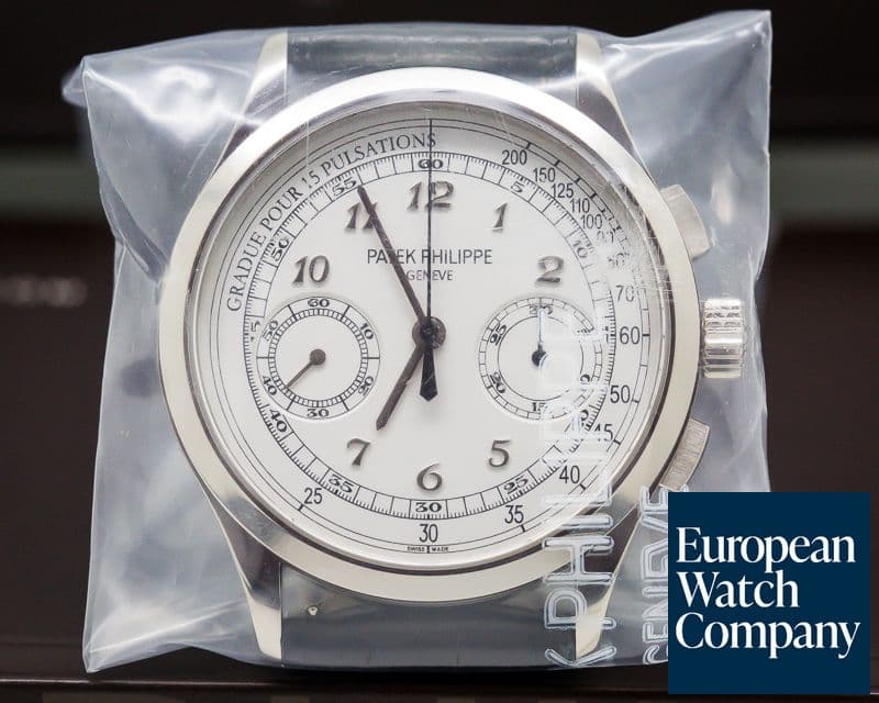 Image of Patek Philippe Chronograph 18K White Gold / Silver Pulsation SEALED