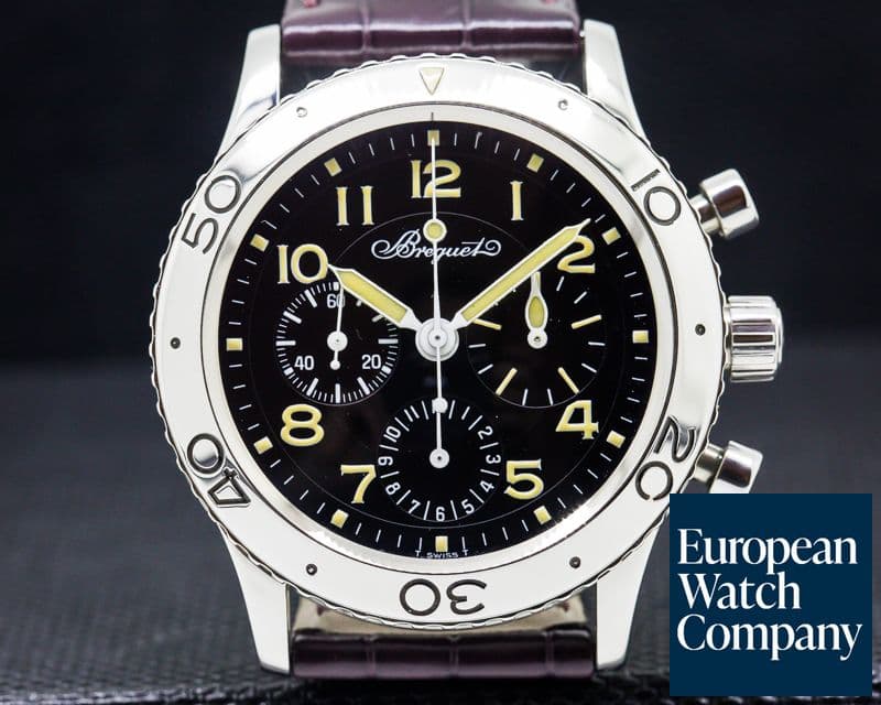 Image of Breguet Type XX Aeronavale Black Dial SS 