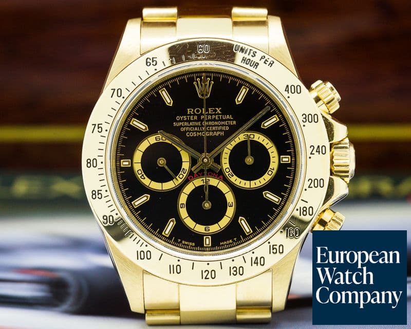 Image of Rolex Daytona Zenith Black Dial 18K Yellow Gold / Bracelet NICE