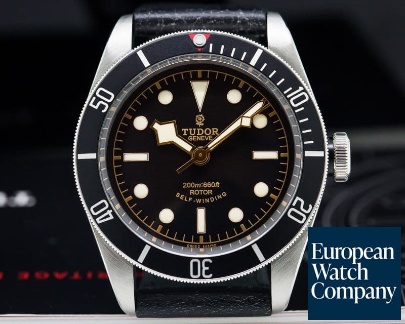 Image of Tudor Tudor Heritage Black Bay BLACK SS / Leather