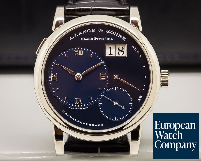 Image of A. Lange and Sohne Lange 1 Blue Dial 18k White Gold