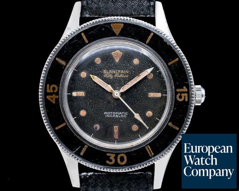Image of Blancpain Vintage Gilt Fifty Fathoms Rotomatic Incabloc MILITARY + EARLY SN