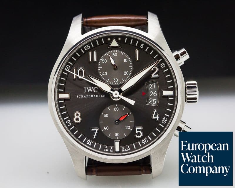 Image of IWC Pilot Spitfire Chronograph SS Grey Dial 