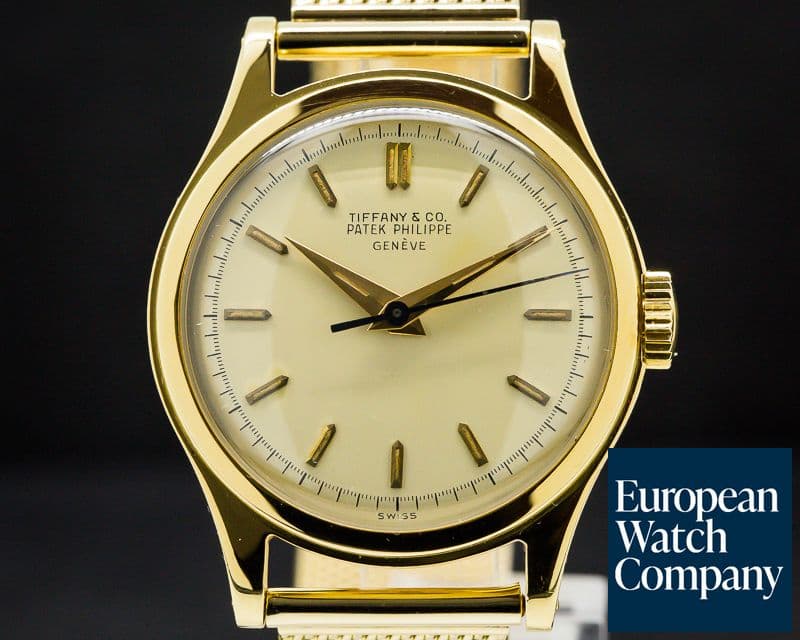 Image of Patek Philippe Calatrava Yellow Gold Radium "TIFFANY & CO" / Gold Bracelet 