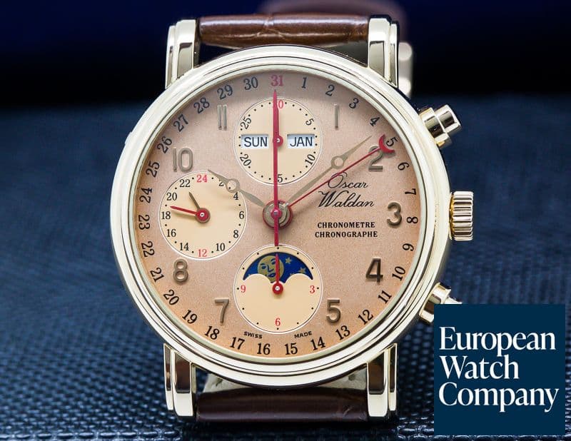 Image of Oscar Waldan Oscar Waldan Triple Calendar Chronometre Chronographe 18K Rose Gold