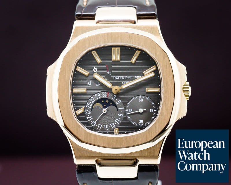 Image of Patek Philippe Jumbo Nautilus Power Reserve Moon 18K Rose Gold