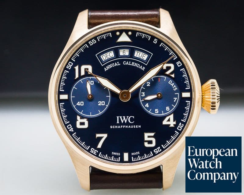 Image of IWC Big Pilot Annual Calendar Edition "Le Petite Prince" 18k Rose Gold