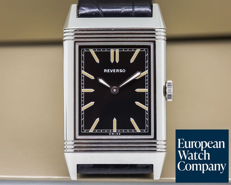 Image of Jaeger LeCoultre Grande Reverso "Tribute to 1931" Ultra Thin SS Black Dial
