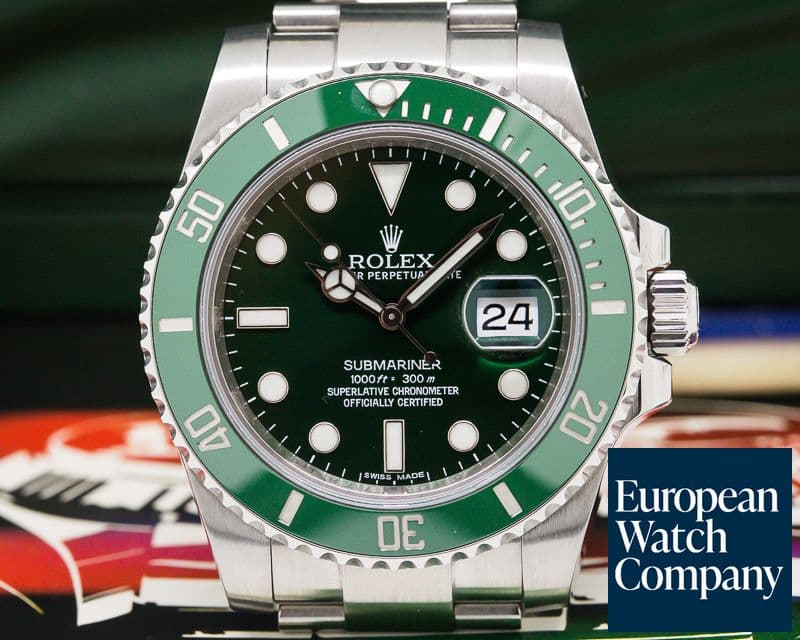 Image of Rolex Submariner Green Ceramic Bezel Green Dial SS