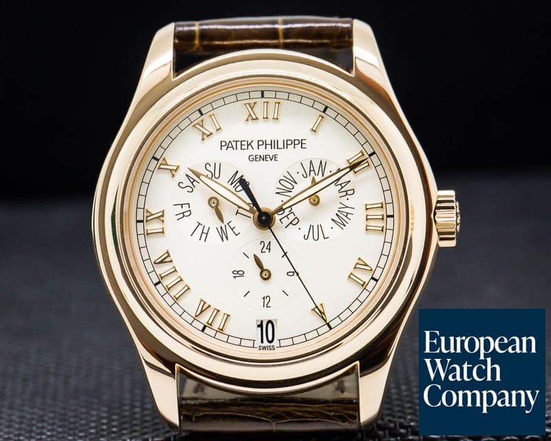Image of Patek Philippe Annual Calendar 18K Rose Gold Silver Dial 