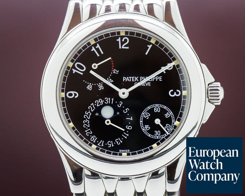 Image of Patek Philippe Power Reserve Moon Phase Black Dial SS / SS