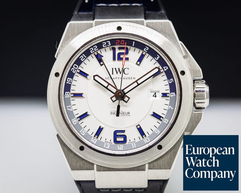Image of IWC Ingenieur Dual Time SS / Blue Alligator + Bracelet 