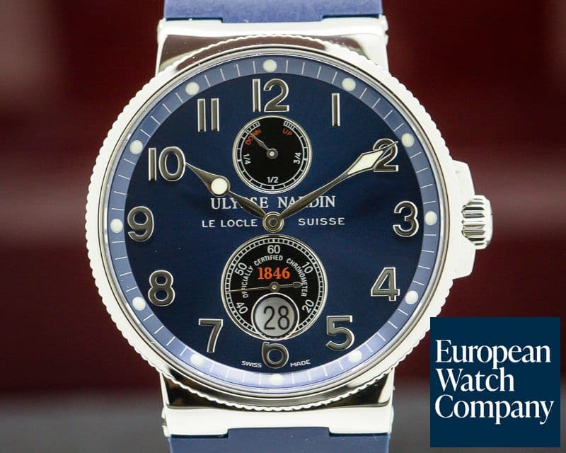Image of Ulysse Nardin Marine Chronometer Blue SS / Blue Rubber