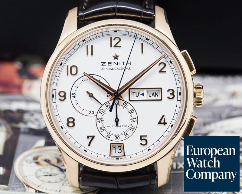 Image of Zenith Captain Windsor Chronograph 18k Rose Gold / White Dial 