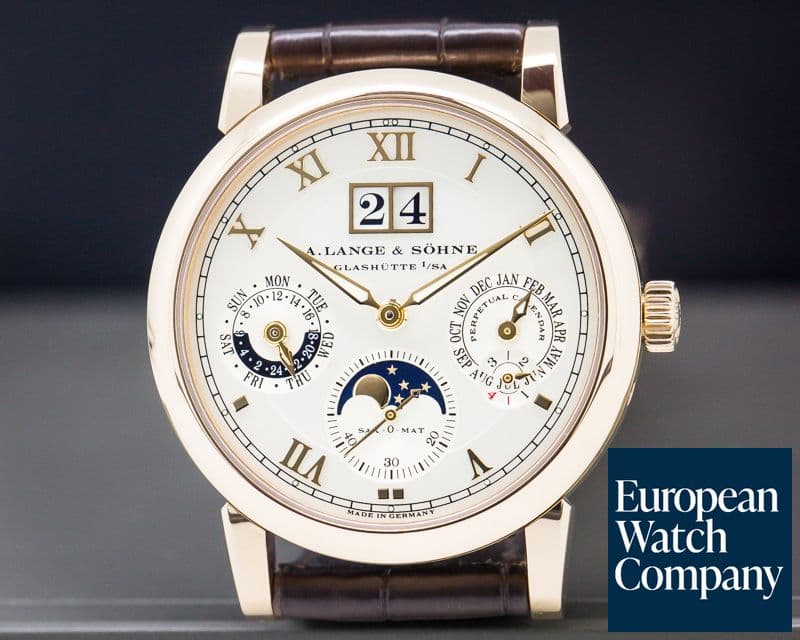 Image of A. Lange and Sohne Langematik Perpetual Calendar 18K Rose Gold / Deployment