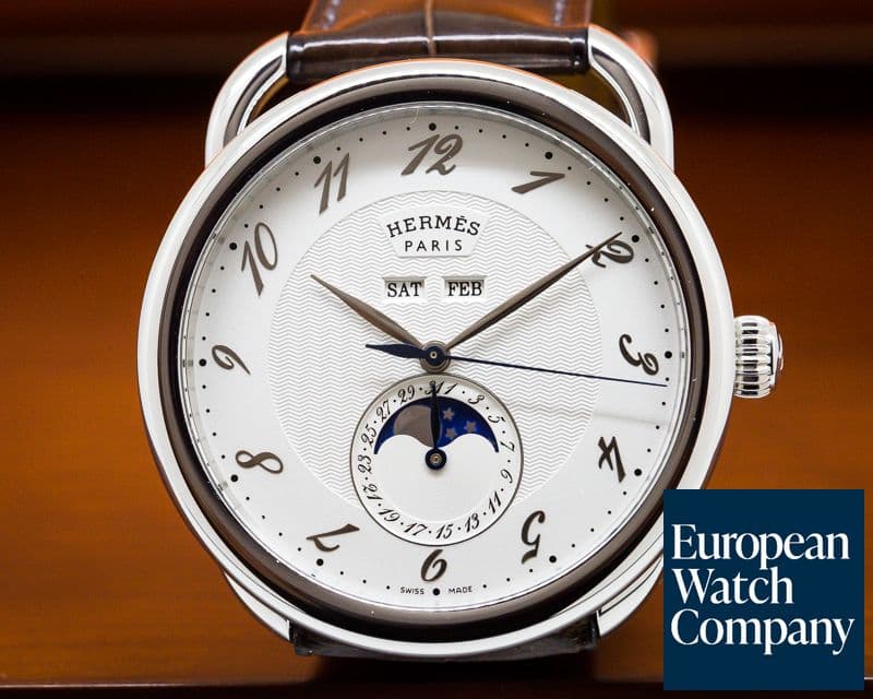 Image of Hermes Arceau Grande Lune Automatic 43mm SS