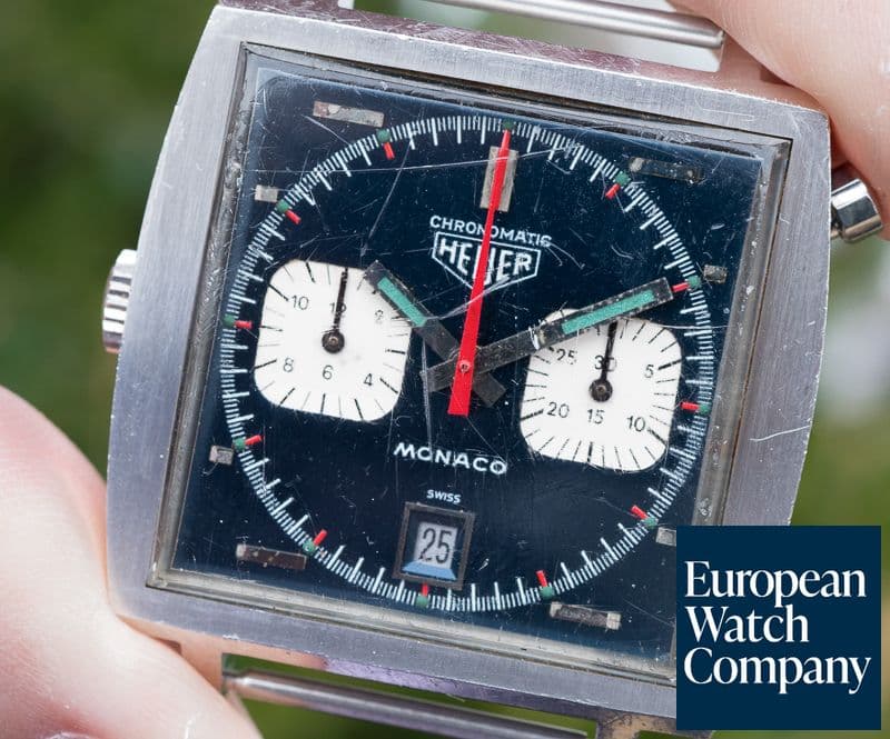 Image of Heuer Vintage Monaco "Chronomatic" Blue Dial RARE