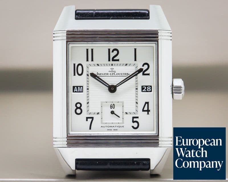 Image of Jaeger LeCoultre Reverso Squadra Hometime SS / Alligator