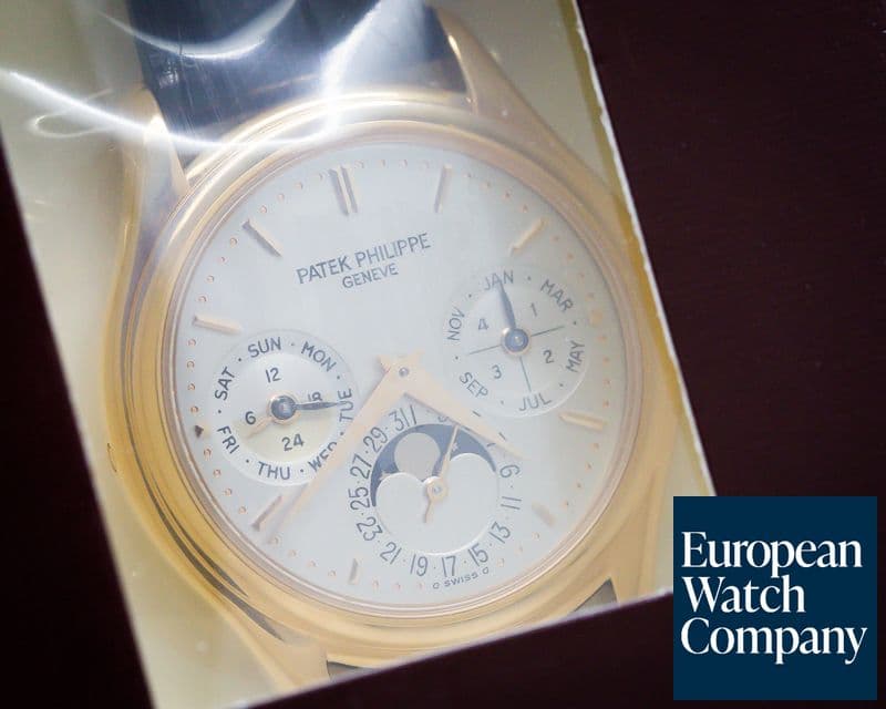 Image of Patek Philippe Perpetual Calendar Rose Gold DOUBLE SEALED RARE