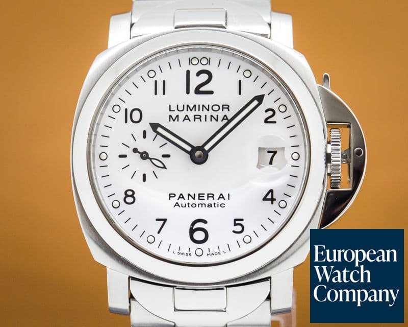Image of Panerai Luminor Marina 40MM White Dial SS / SS