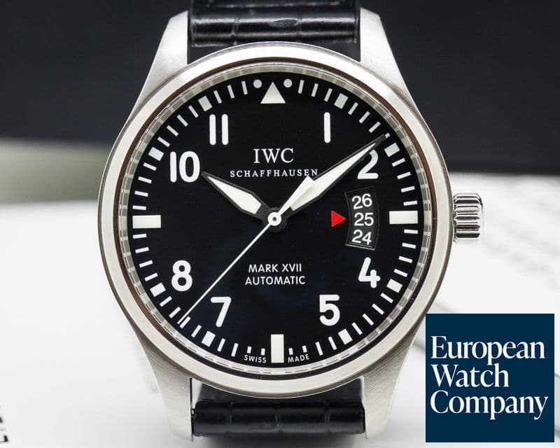 Image of IWC Mark XVII Black Dial SS / Alligator 