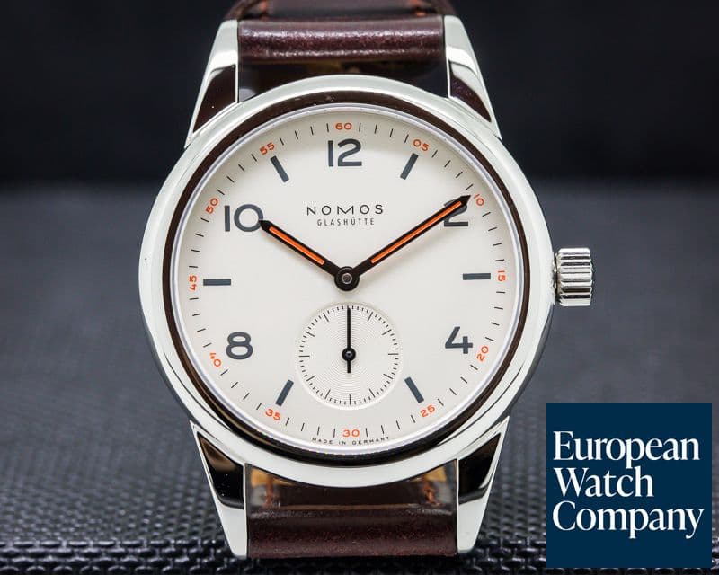 Image of Nomos Club Manual Wind Silver Dial SS / Leather UNWORN