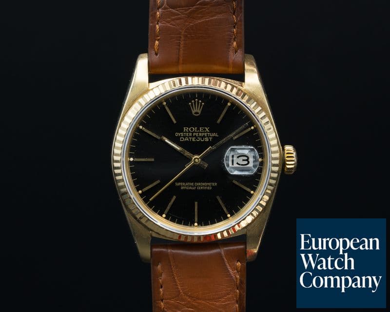 Image of Rolex Datejust 18k Yellow Gold / Black Dial